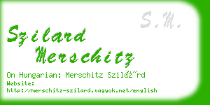 szilard merschitz business card